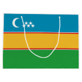 Vlag van Karakalpakstan Groot Cadeauzakje (Achterkant)