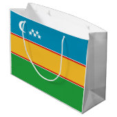Vlag van Karakalpakstan Groot Cadeauzakje (Achterkant Gekanteld)