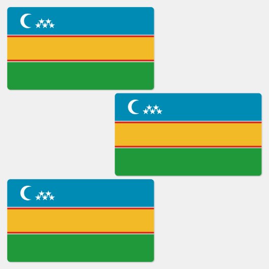 Vlag van Karakalpakstan Labels (Groep)