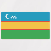 Vlag van Karakalpakstan Labels (Design 1)