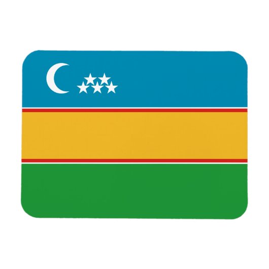 Vlag van Karakalpakstan Magneet (Horizontaal)