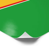 Vlag van Karakalpakstan Perfect Poster (Hoek)