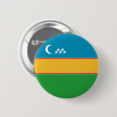 Vlag van Karakalpakstan Ronde Button 5,7 Cm (Voorkant /achterkant)