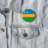 Vlag van Karakalpakstan Ronde Button 5,7 Cm (In situ)