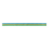 Vlag van Karakalpakstan Satijnen Lint (Voorkant)