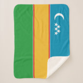 Vlag van Karakalpakstan Sherpa Deken (Voorkant)