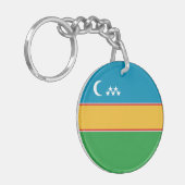 Vlag van Karakalpakstan Sleutelhanger (Voorkant Links)