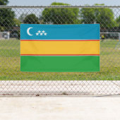 Vlag van Karakalpakstan Spandoek (Insitu)