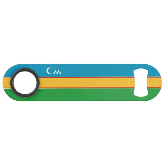 Vlag van Karakalpakstan Speed Flessenopener (Voorkant (Horizontaal))