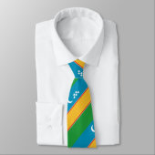 Vlag van Karakalpakstan Stropdas (Gebonden)