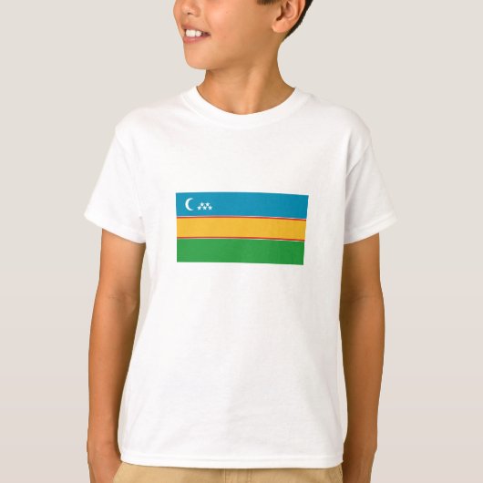 Vlag van Karakalpakstan T-shirt (Voorkant)