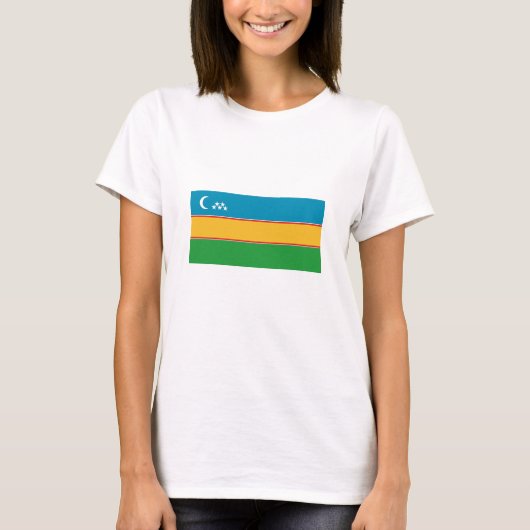Vlag van Karakalpakstan T-shirt (Voorkant)