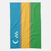 Vlag van Karakalpakstan Theedoek (Verticaal)