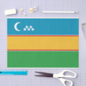 Vlag van Karakalpakstan Tissuepapier (Craft)