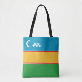 Vlag van Karakalpakstan Tote Bag (Voorkant)