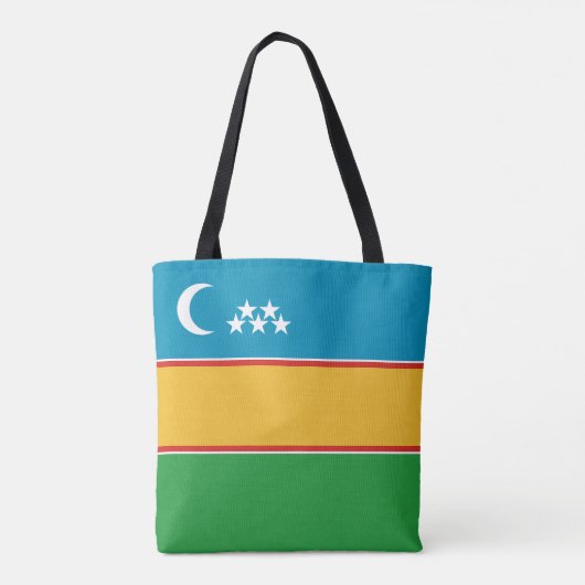 Vlag van Karakalpakstan Tote Bag (Achterkant)