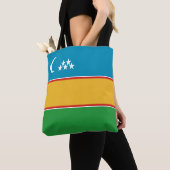 Vlag van Karakalpakstan Tote Bag (Dichtbij)