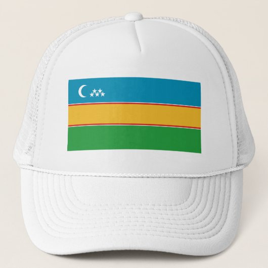 Vlag van Karakalpakstan Trucker Pet (Voorkant)