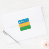 Vlag van Karakalpakstan Vierkante Sticker (Envelop)