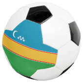 Vlag van Karakalpakstan Voetbal (Drie kwart)