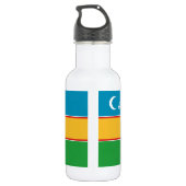 Vlag van Karakalpakstan Waterfles (Achterkant)
