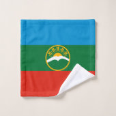 Vlag van Karatsjaj-Tsjerkessië Bad Handdoek (Wasdoekje)