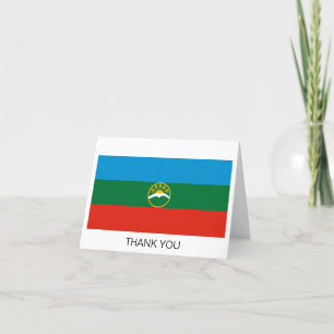 Vlag van Karatsjaj-Tsjerkessië Bedankkaart