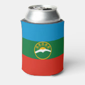 Vlag van Karatsjaj-Tsjerkessië Blikjeskoeler (Blikje Achterkant)