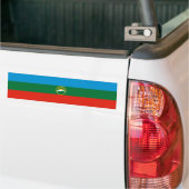 Vlag van Karatsjaj-Tsjerkessië Bumpersticker (Op Truck)