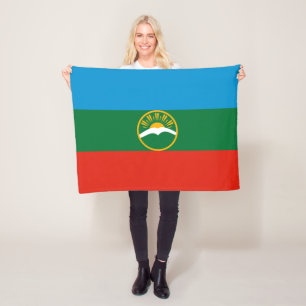 Vlag van Karatsjaj-Tsjerkessië Fleece Deken