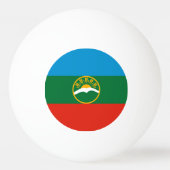 Vlag van Karatsjaj-Tsjerkessië Pingpongbal (Achterkant)