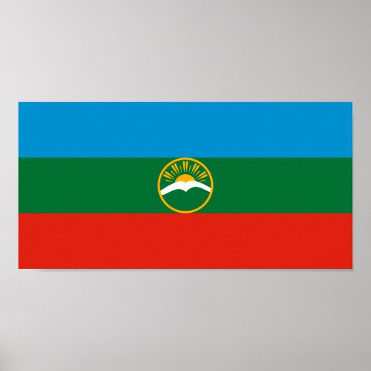 Vlag van Karatsjaj-Tsjerkessië Poster (Voorkant)