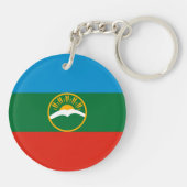 Vlag van Karatsjaj-Tsjerkessië Sleutelhanger (Achterkant)