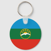 Vlag van Karatsjaj-Tsjerkessië Sleutelhanger (Achterkant)
