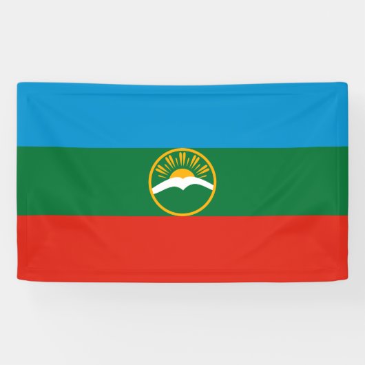Vlag van Karatsjaj-Tsjerkessië Spandoek (Horizontaal)