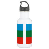 Vlag van Karatsjaj-Tsjerkessië Waterfles (Achterkant)