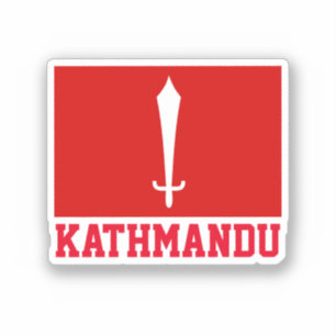 Vlag van Kathmandu, Nepal Sticker