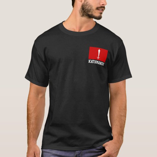 Vlag van Kathmandu, Nepal T-shirt (Voorkant)