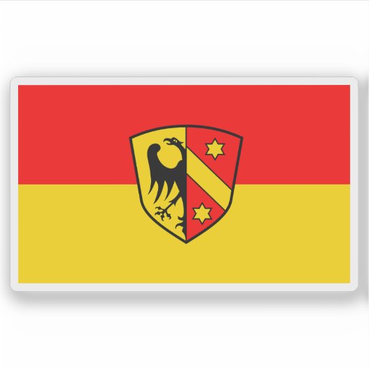 Vlag van Kaufbeuren, Duitsland Sticker (Voorkant)