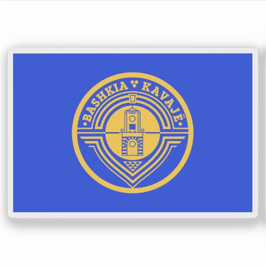 Vlag van Kavajë, Albanië Sticker (Voorkant)