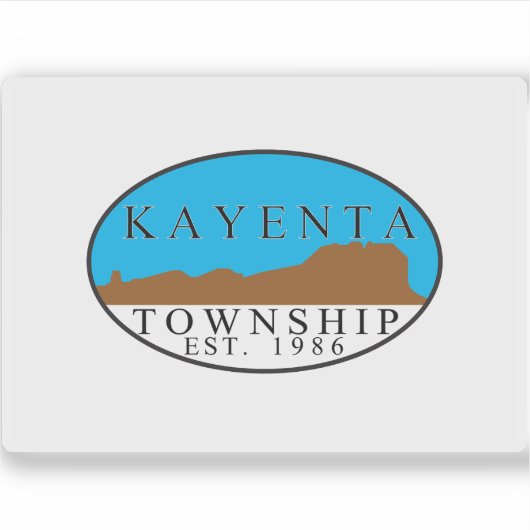 Vlag van Kayenta, Arizona, Verenigde Staten Sticker (Voorkant)