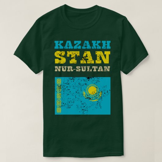 Vlag van Kazachstan 1 T-shirt (Design voorkant)