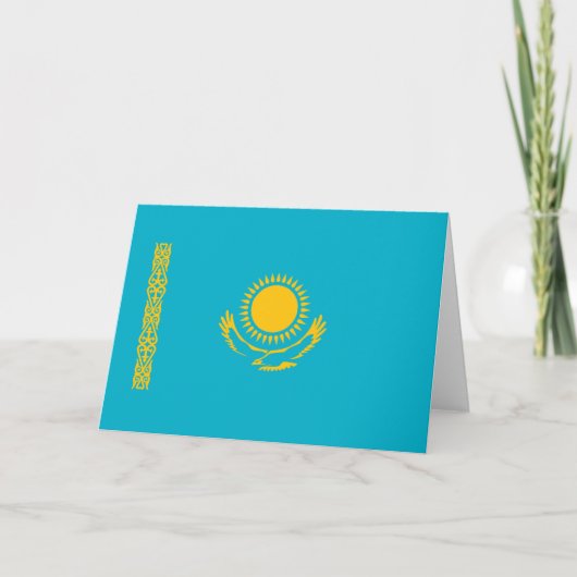 vlag van Kazachstan Bedankkaart (Voorkant)