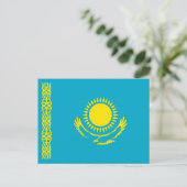 Vlag van Kazachstan Briefkaart (Staand voorkant)