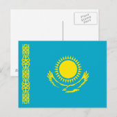 Vlag van Kazachstan Briefkaart (Voorkant / Achterkant)