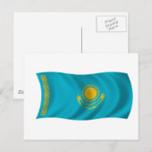 Vlag van Kazachstan Briefkaart (Voorkant / Achterkant)