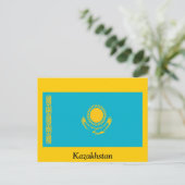 Vlag van Kazachstan Briefkaart (Staand voorkant)