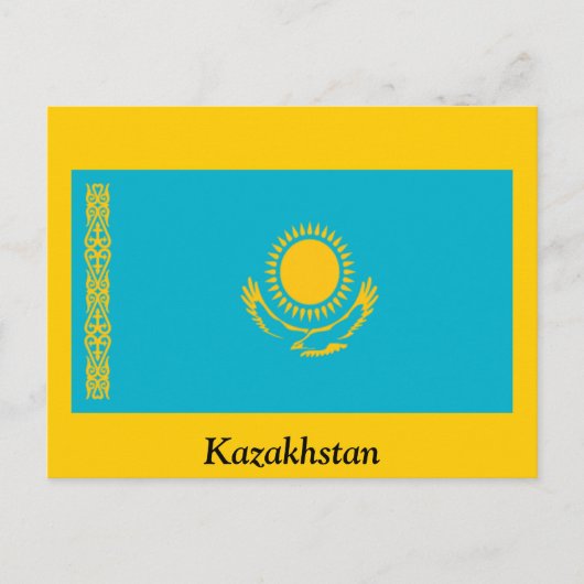 Vlag van Kazachstan Briefkaart (Voorkant)