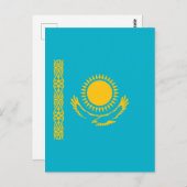 vlag van Kazachstan Briefkaart (Voorkant / Achterkant)