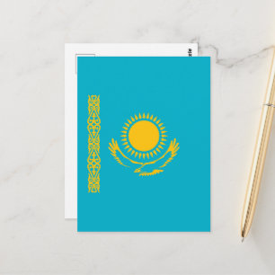 vlag van Kazachstan Briefkaart